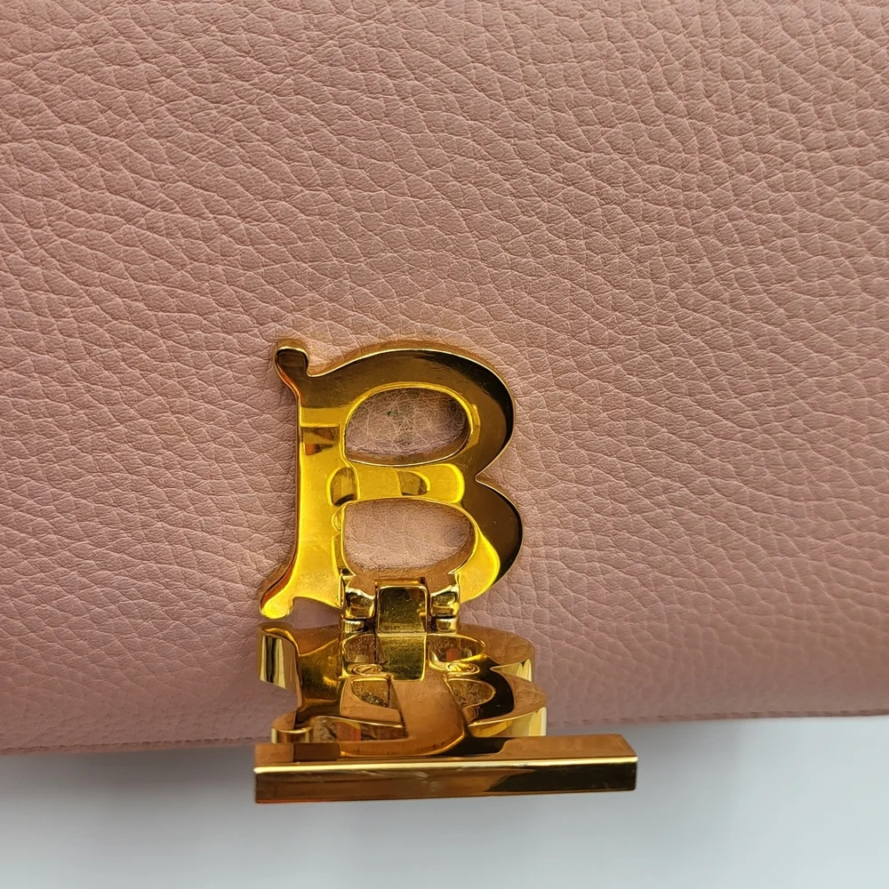 Burberry TB Logo-Plaque Calf Leather Shoulder Bag.. Authentic - Picture 9 of 16